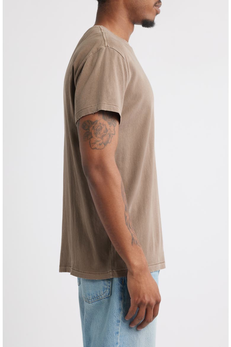 Distressed Crewneck T-Shirt, Alternate, color, VINTAGE BROWN