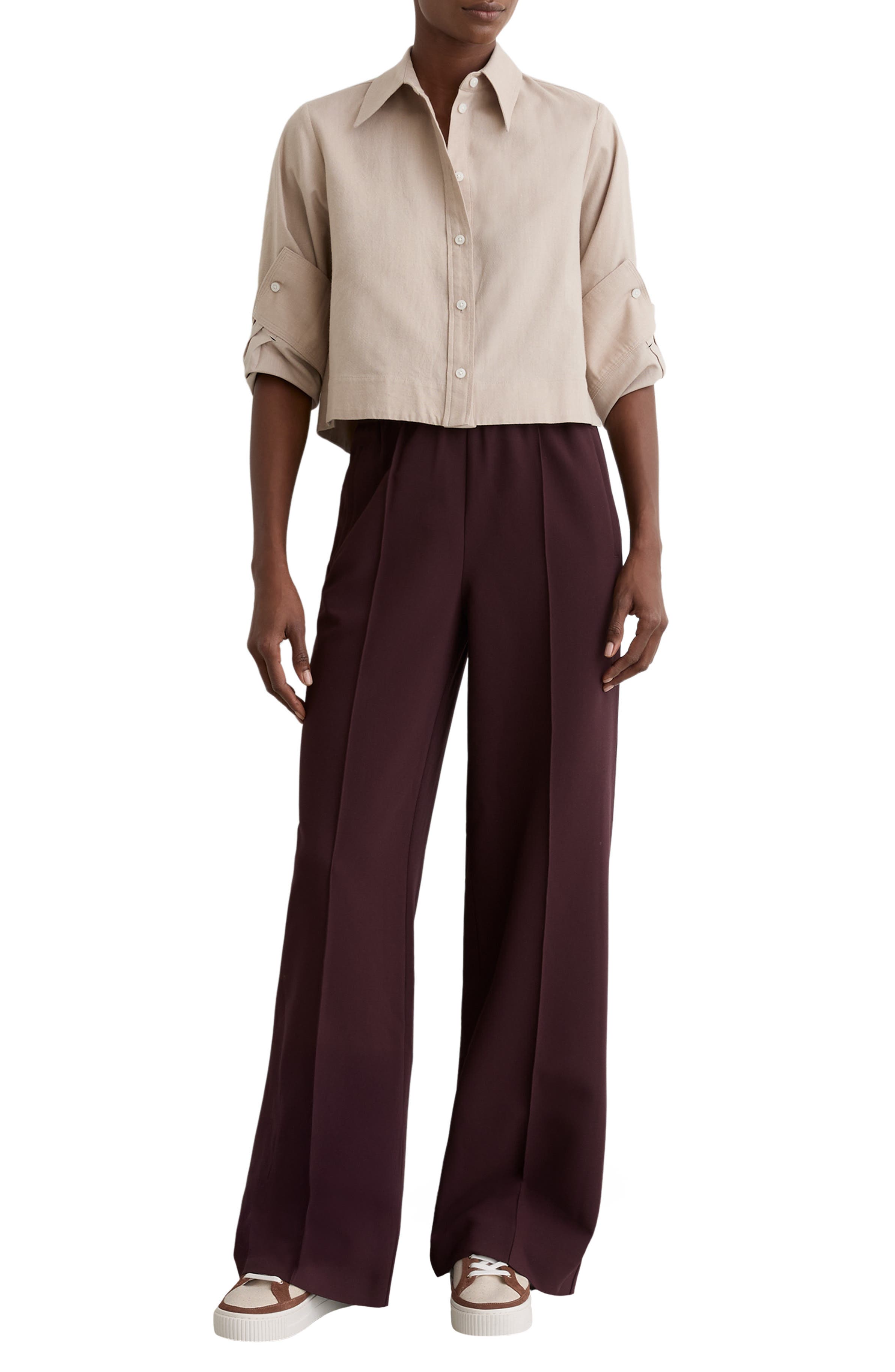 Reiss Leanne Platform Sneaker, Alternate, color, Natural/ Tan