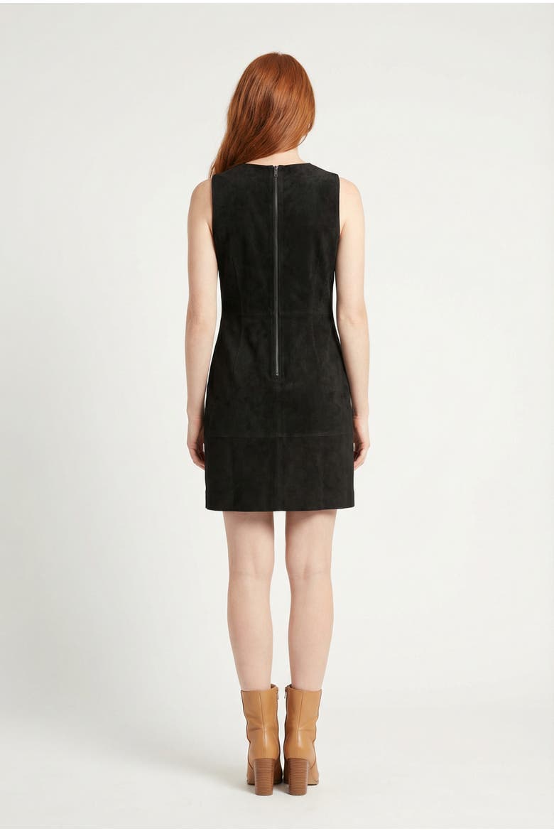 Helene Suede Dress, Alternate, color, Black