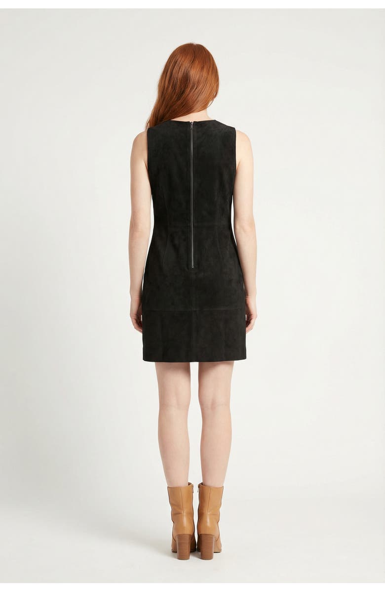 FURNIQ UK Helene Suede Dress, Alternate, color, Black