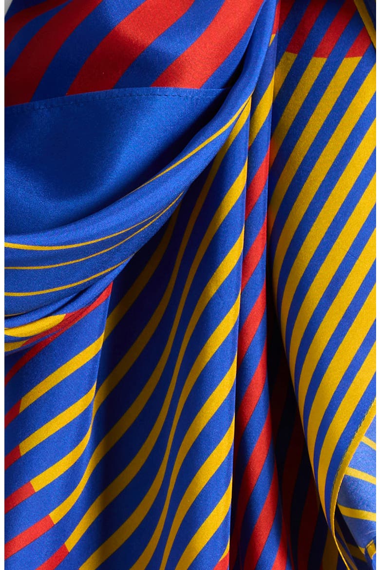 Color Print Long Scarf, Alternate, color, SILK BLUE