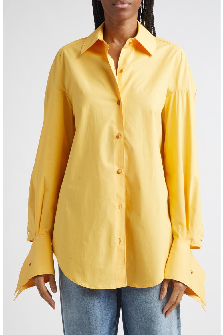 Wren Cotton Poplin Button-Up Shirt, Main, color, SOLE