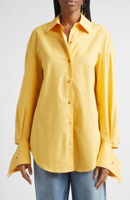OSSOU Wren Cotton Poplin Button-Up Shirt