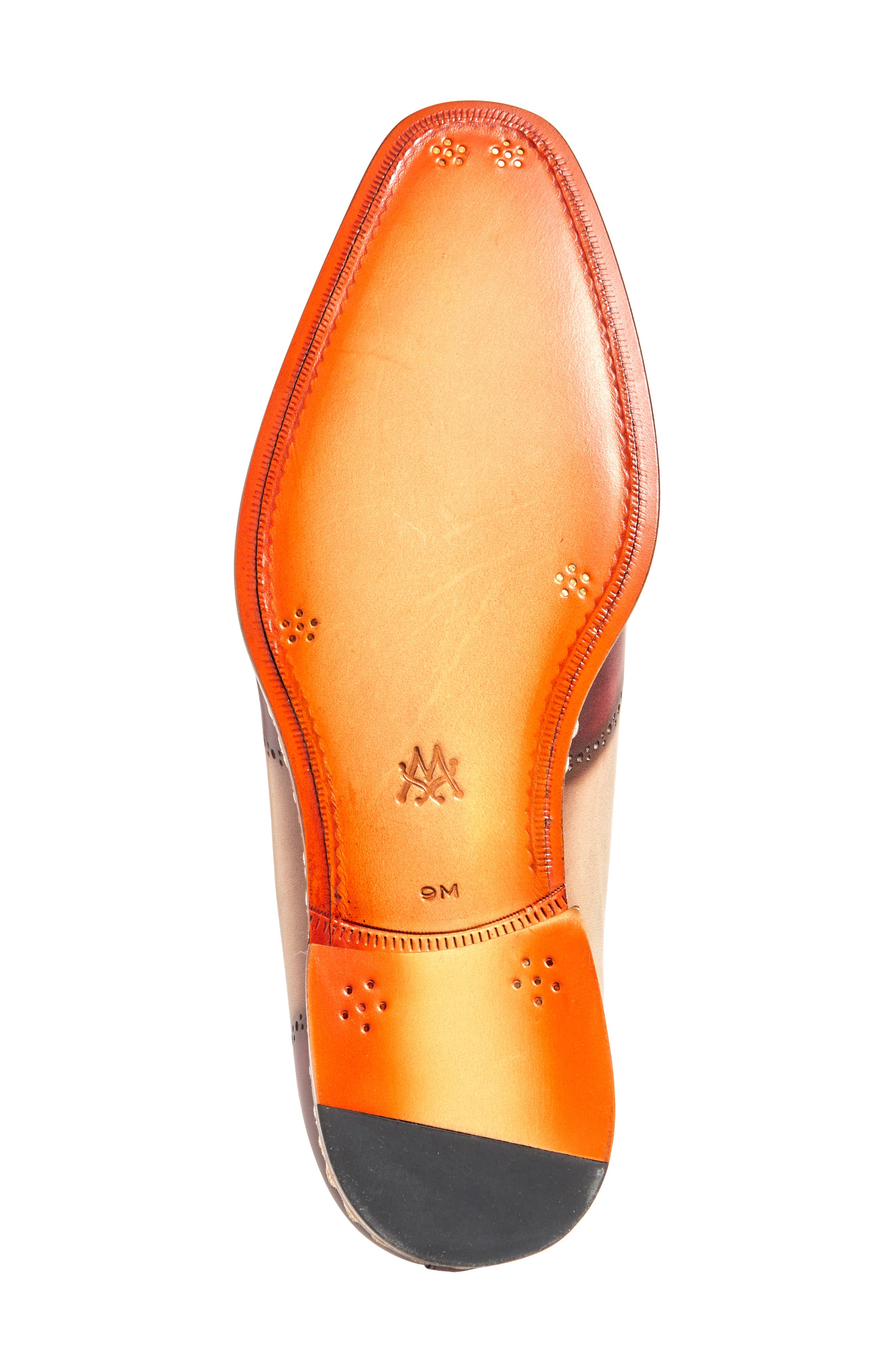 Almagro Brogue Oxford, Alternate, color, RED/ BONE