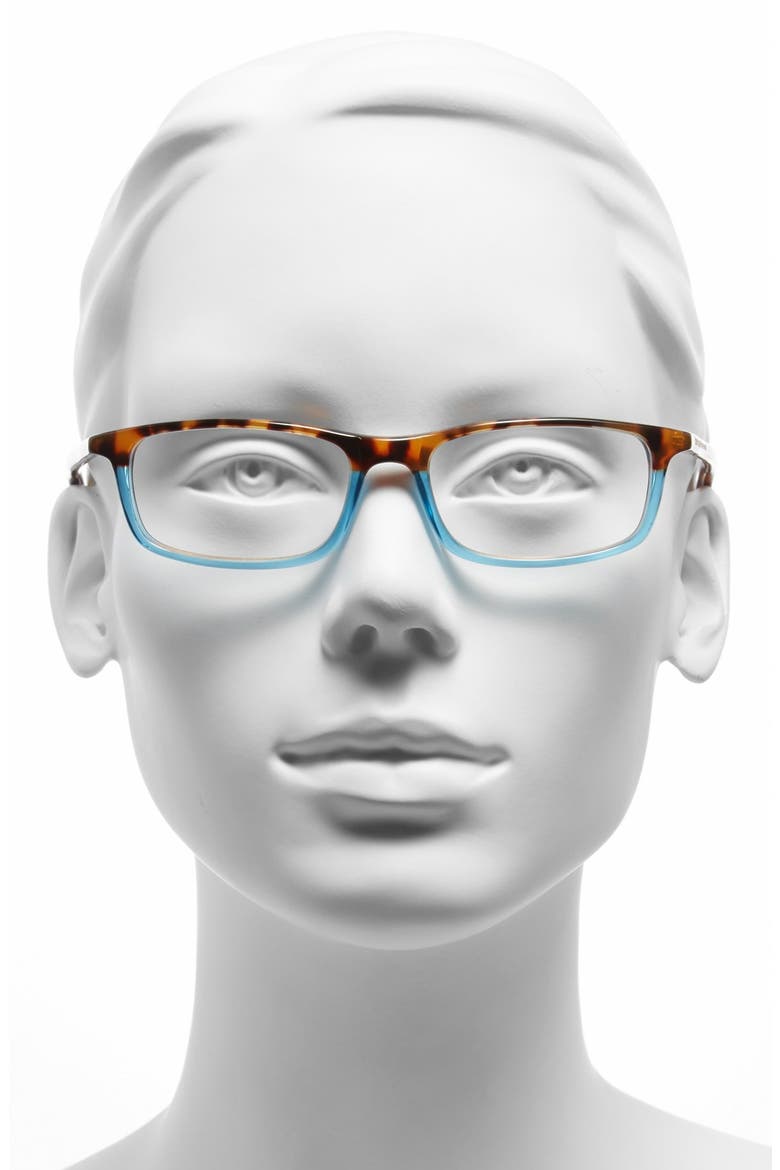 jodie 50mm reading glasses, Alternate, color, HAVANA TEAL