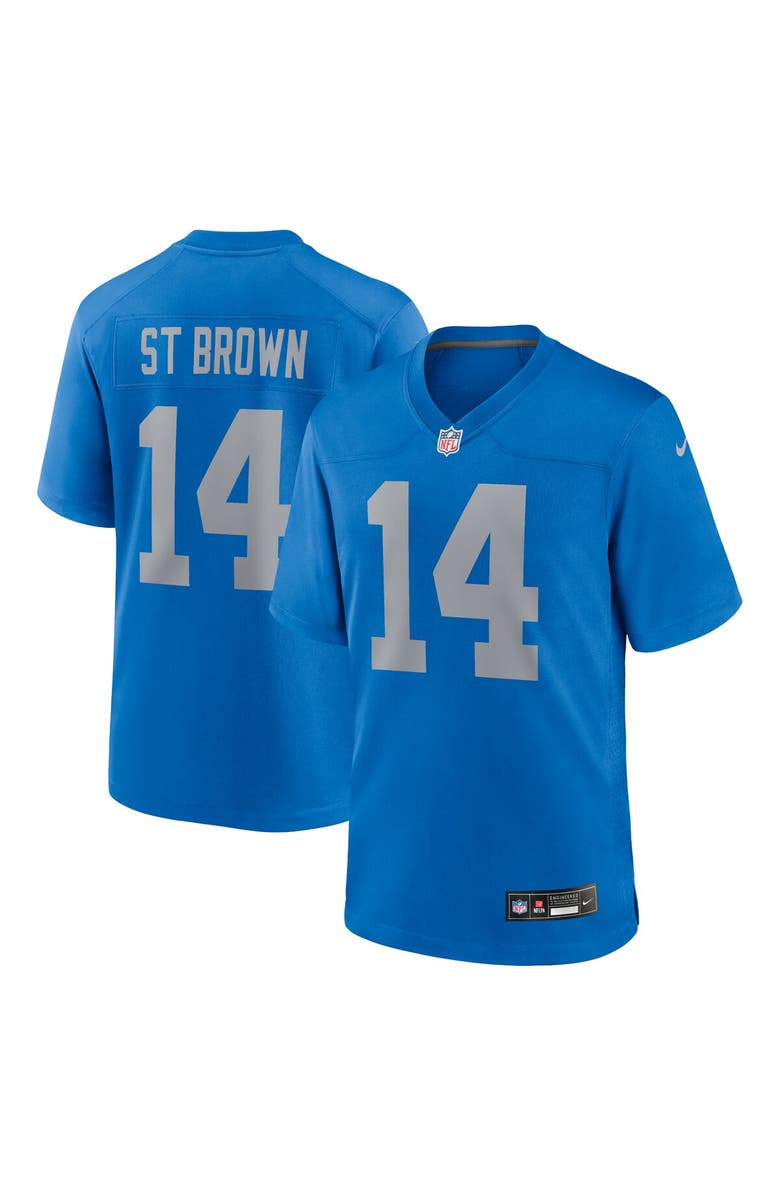 Nike Men's Nike Amon-Ra St. Brown  Blue Detroit Lions Alternate Game Jersey, Main, color, Blue