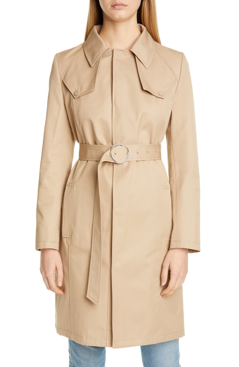 Maison Margiela Cotton Canvas Belted Trench Coat, Main, color,