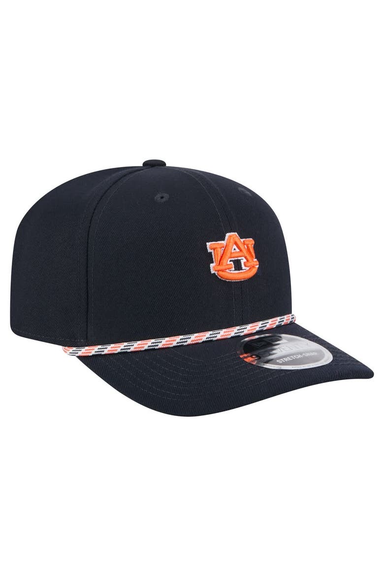 Men's New Era Navy Auburn Tigers Game Day Multi-Rope 9SEVENTY Stretch-Snap Hat, Alternate, color, Navy