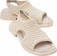 Forever & Always Shoes Weave Leather Woven Sandal