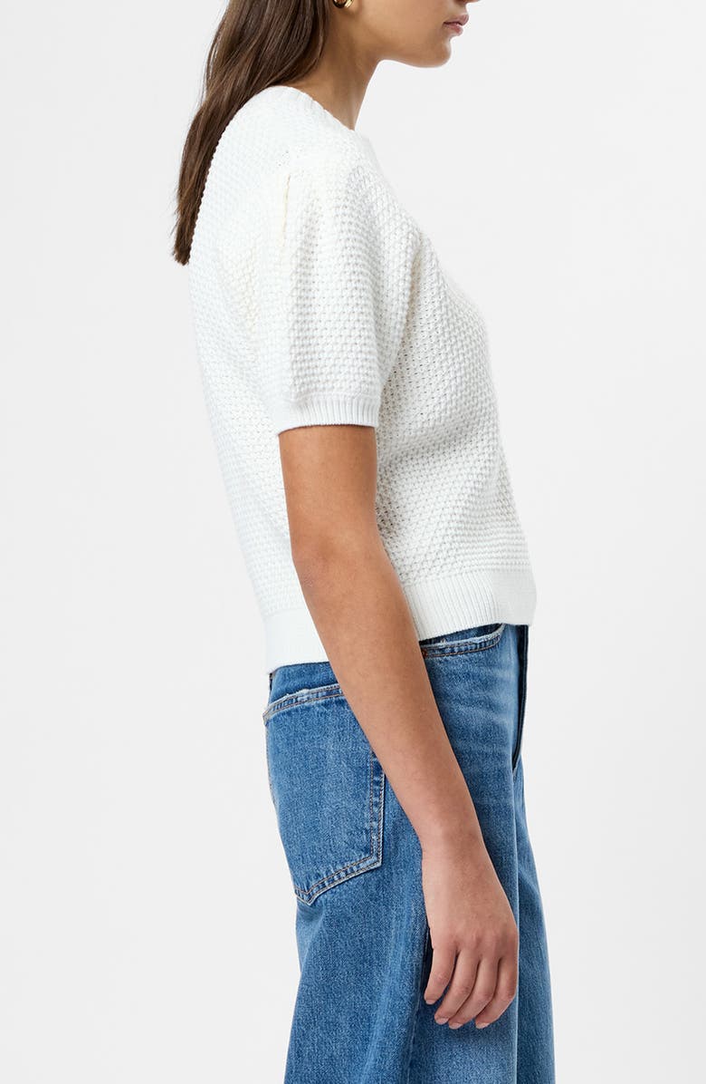 French Connection Remy Puff Sleeve Sweater, Alternate, color, Summer White