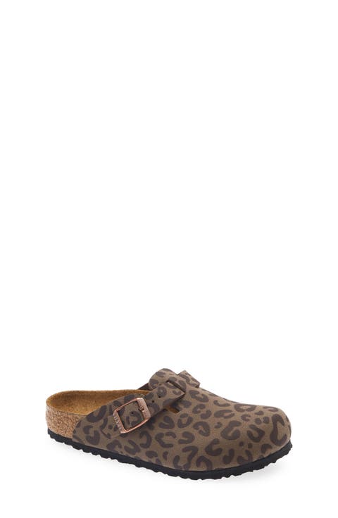 Kids' Boston Leopard Print Clog