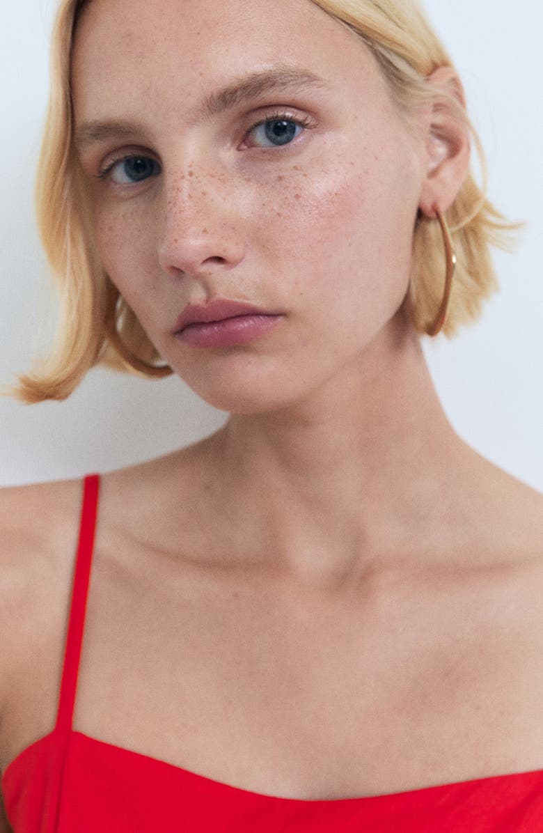 MANGO Bow Back Midi Dress, Alternate, color, Red