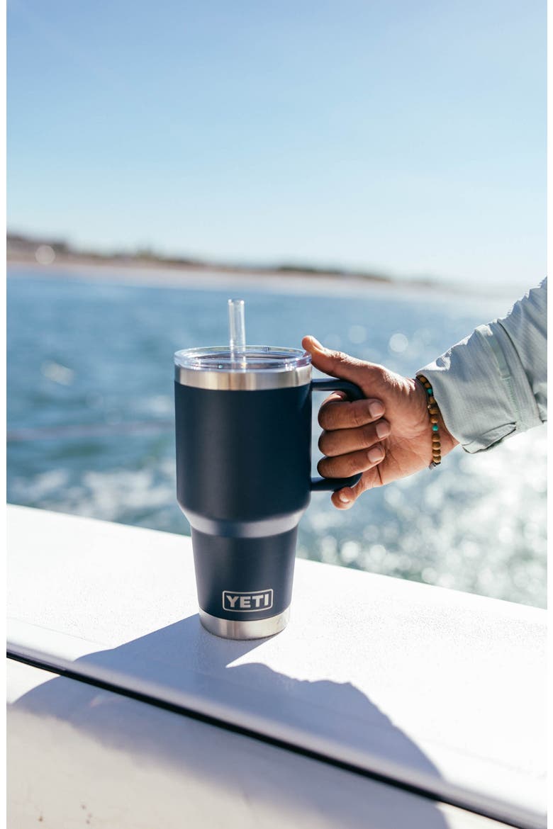 Rambler 35-Ounce Straw Mug, Alternate, color, NAVY