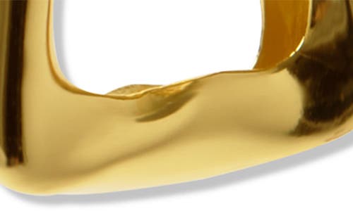 Argento Vivo Sterling Silver Triangular Hoop Earrings In Gold