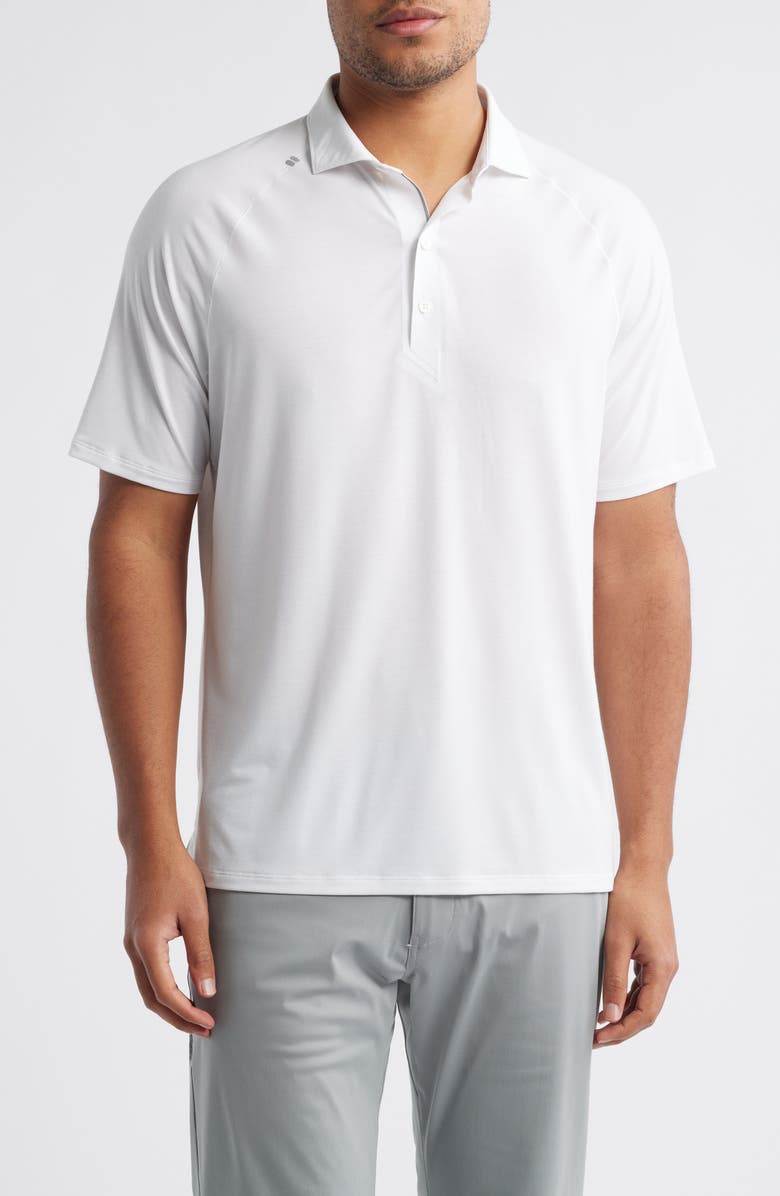 johnnie-O Callan Performance Polo, Main, color, White