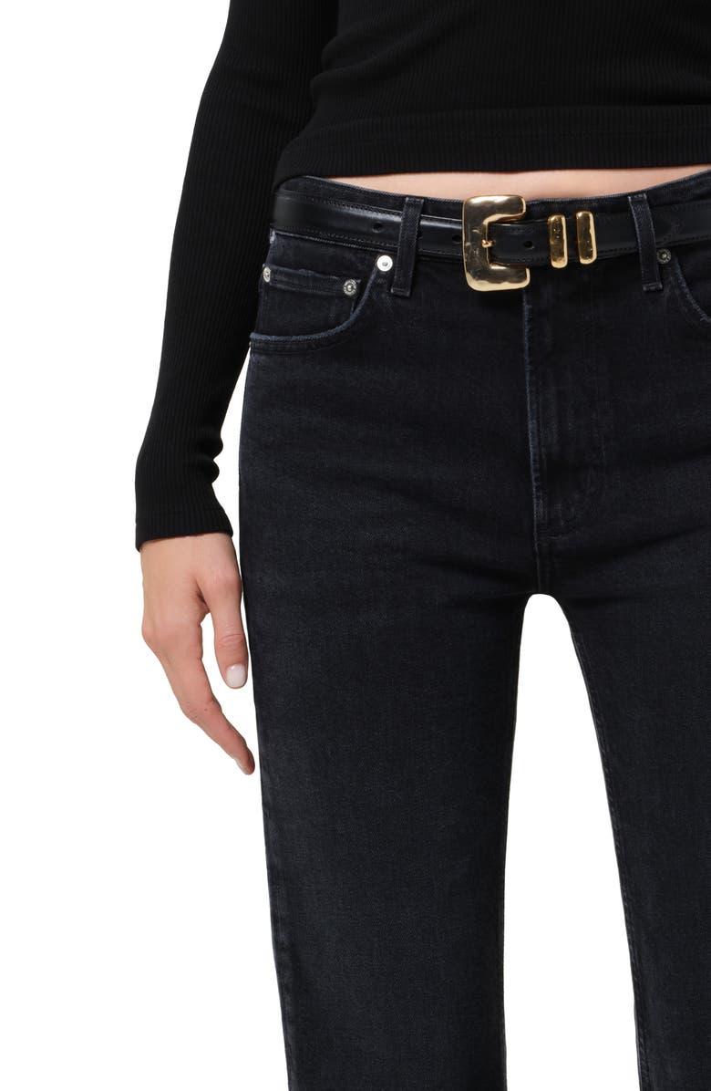 Citizens of Humanity Zurie High Waist Straight Leg Jeans, Alternate, color, Willow Black