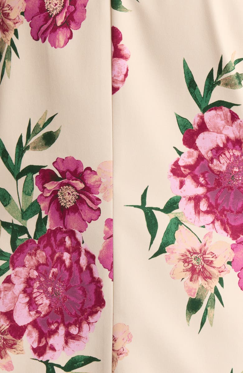 Tahari ASL Print One-Button Blazer, Alternate, color, Sand Berry Floral