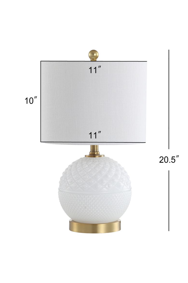 Julienne Glass/Metal LED Table Lamp, Alternate, color, White/Brass Gold