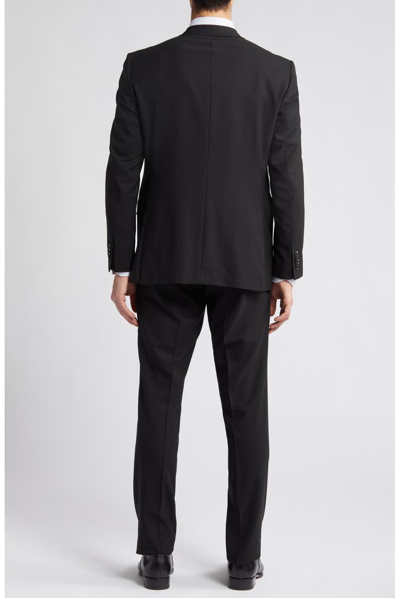 Jay Trim Fit Solid Wool Suit, Alternate, color, BLACK