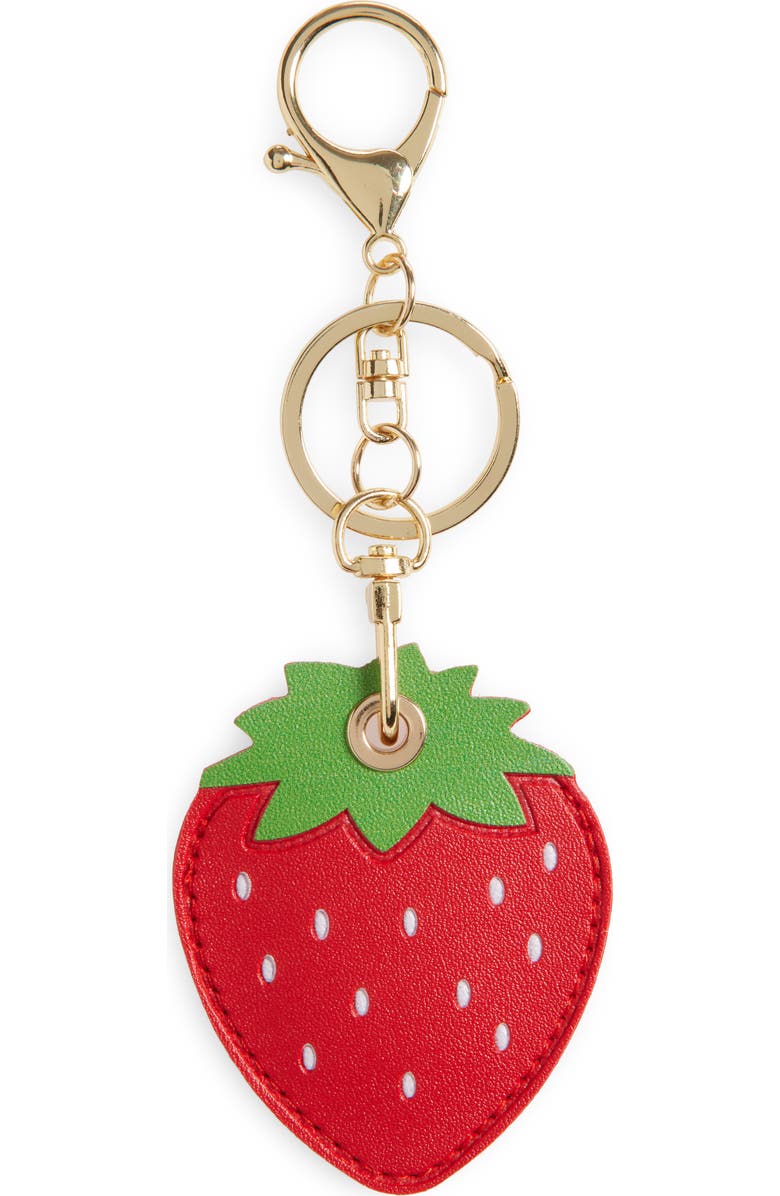 BP. Strawberry Bag Charm, Main, color, Red Multi