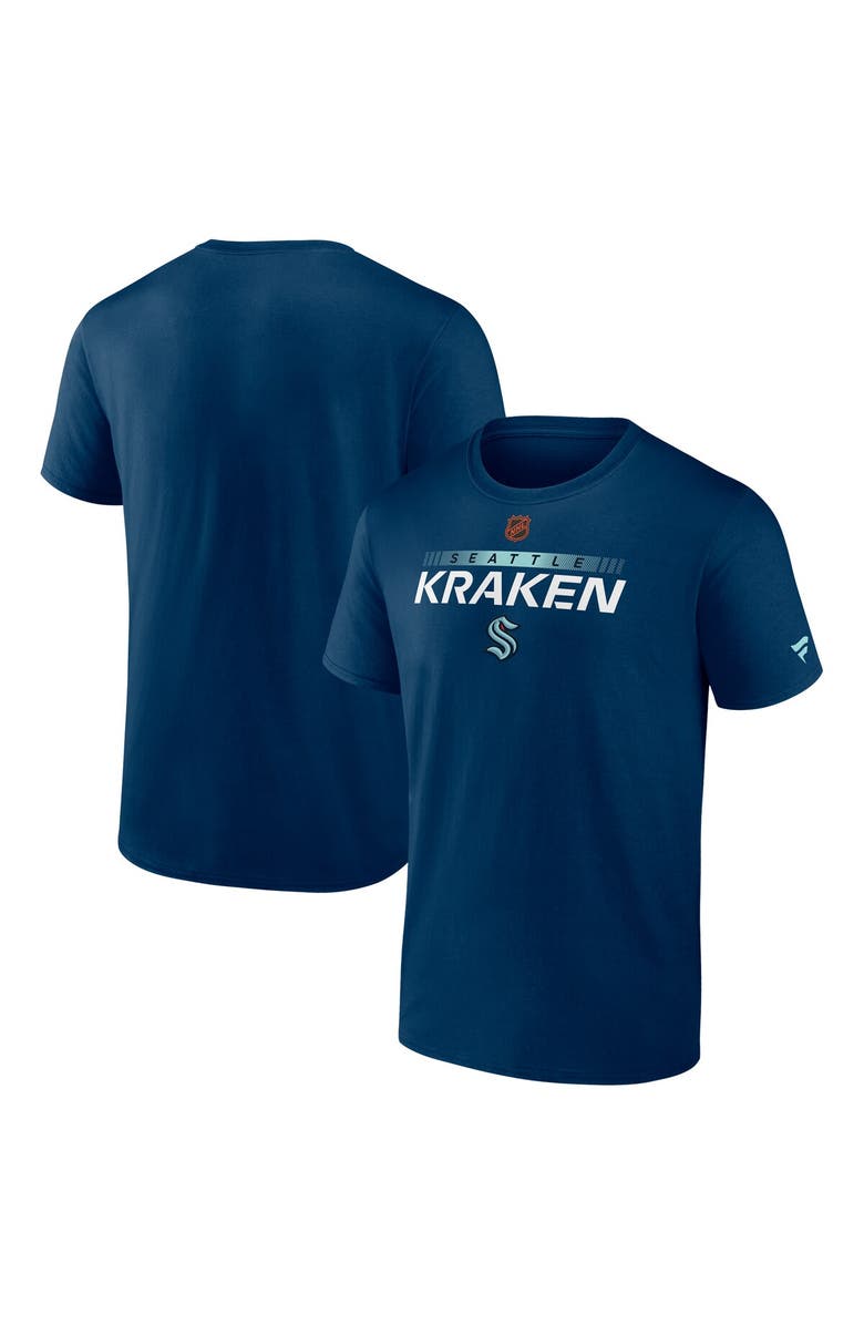 FANATICS Men's Fanatics Branded Navy Seattle Kraken Special Edition 2.0 Authentic Pro T-Shirt, Main, color, 
