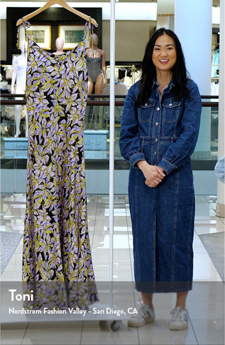 Kyra Floral Tie Strap Maxi Dress, sales video thumbnail