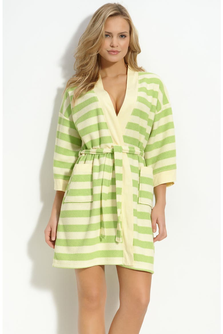 'Tutti Fruity' Short Robe, Main, color, LIMEADE/ BUTTERCUP