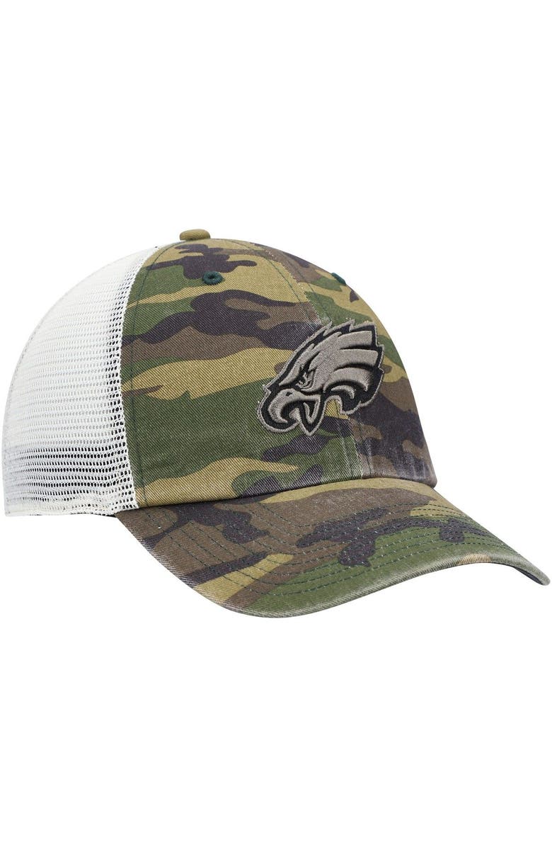 '47 Men's '47 Camo Philadelphia Eagles Branson Clean Up Trucker Hat, Alternate, color,