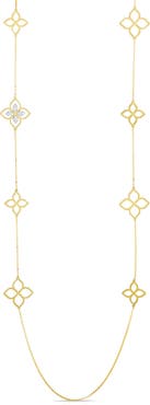 Roberto Coin Princess Flower Diamond Accent Station Necklace