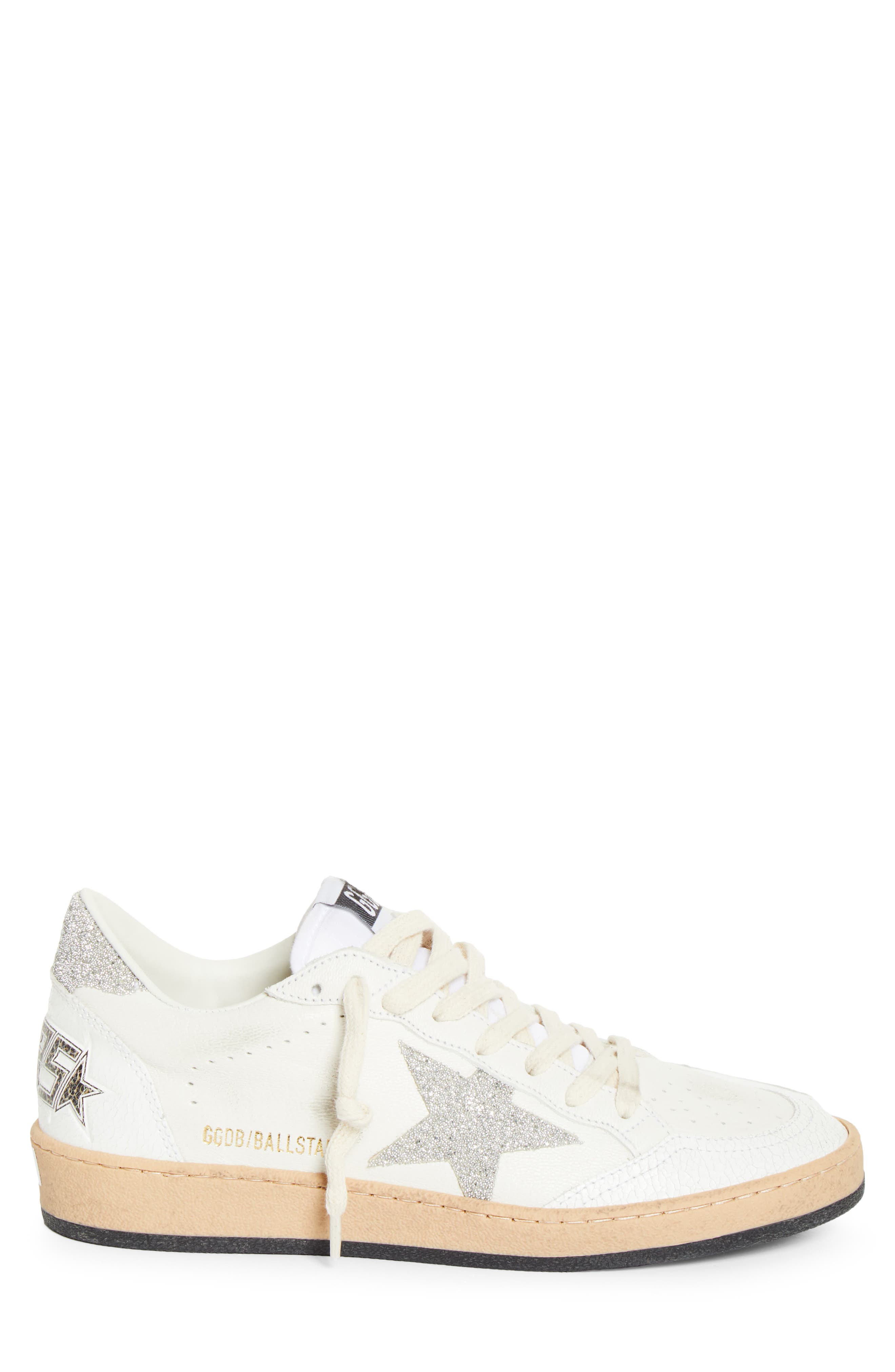 Golden Goose Ball Star Low Top Sneaker, Alternate, color, White/ Silver