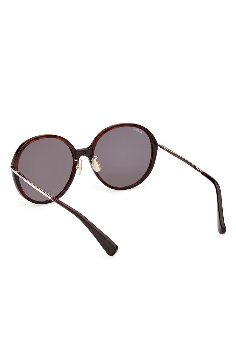 Max Mara 58mm Round Sunglasses, Alternate, color, Dark Havana / Smoke