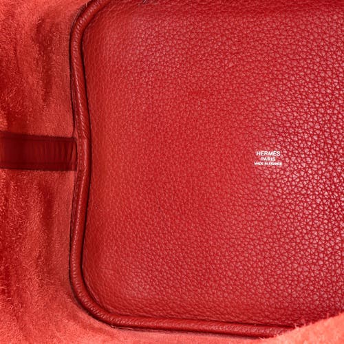 Pre-owned Hermes Hermes Picotin Bag Clemence Gm In Red