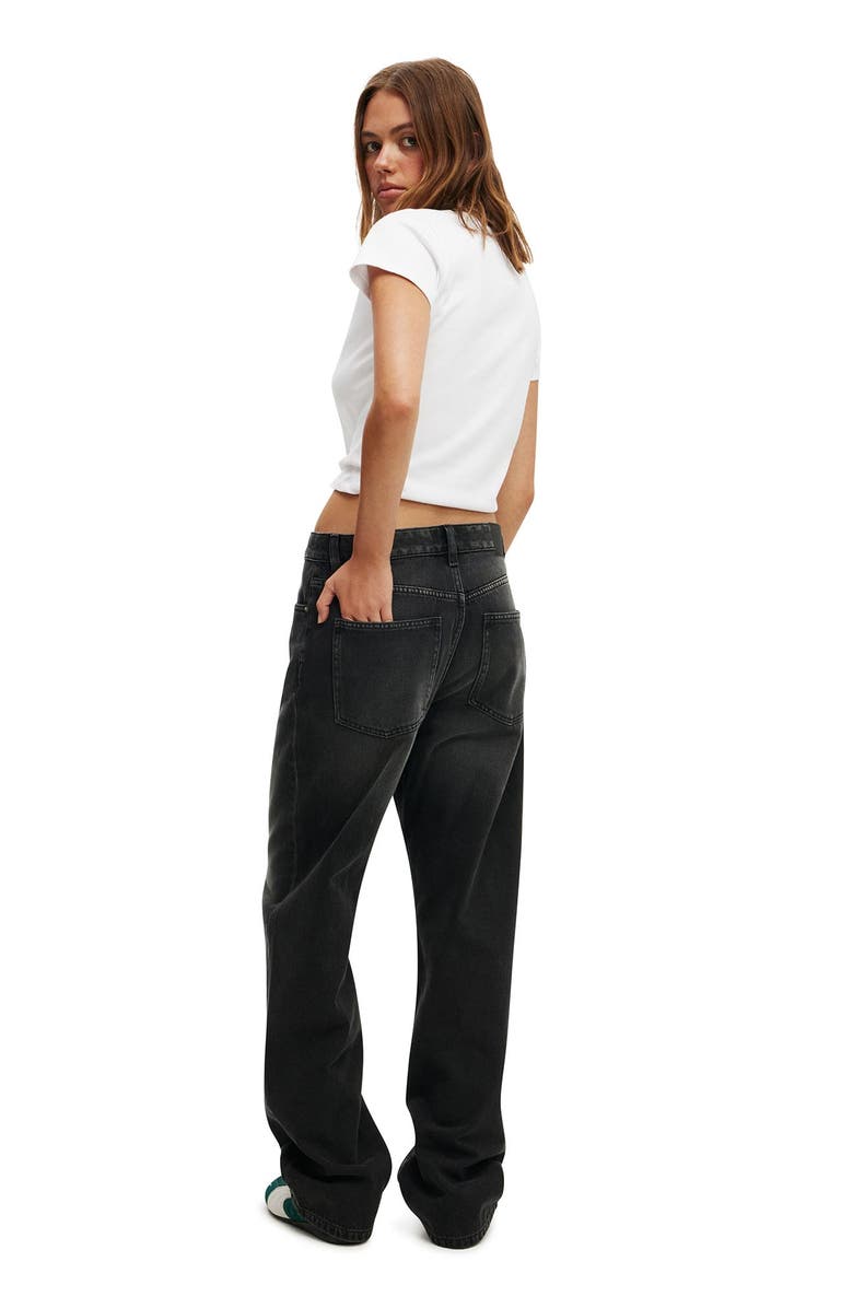 Cotton On Women's 91 Straight Jean, Alternate, color, Onyx Black