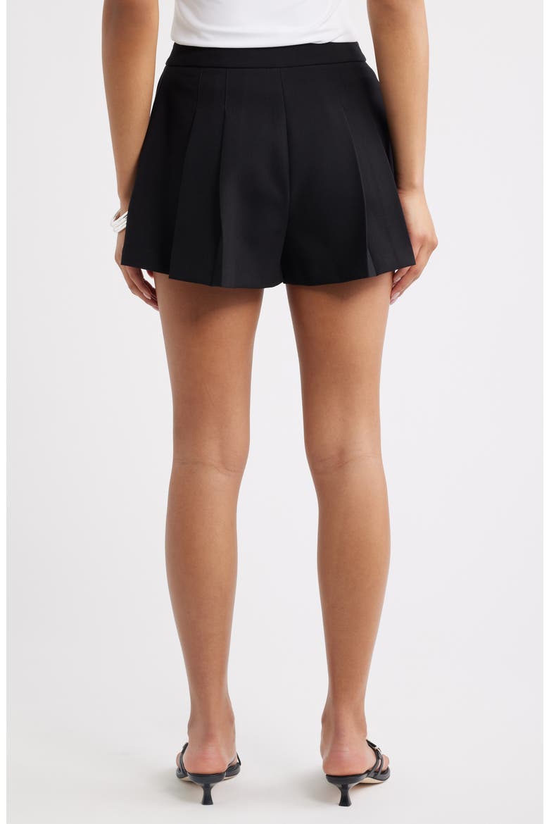 The Icon Pleated Shorts, Alternate, color, BLACK