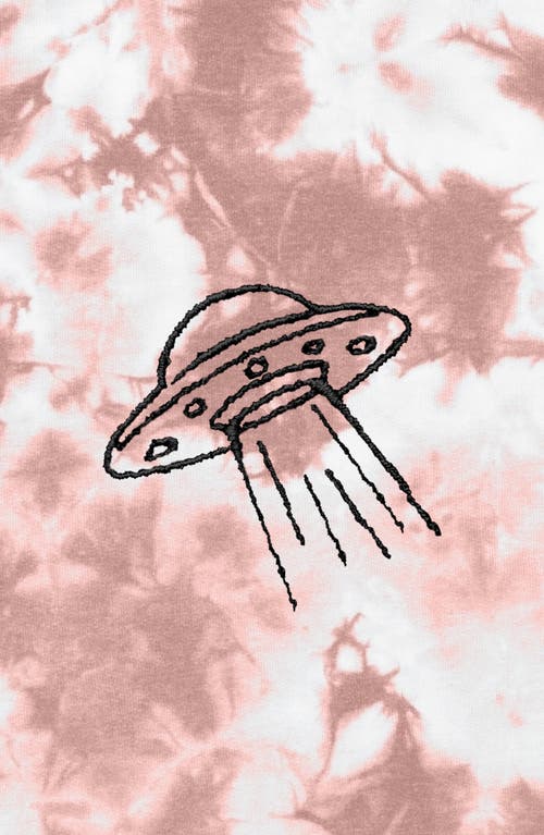 Dalix Ufo Tie Dye Crewneck Sweatshirt In Tie Dye Copper