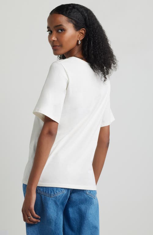 Nordstrom Relaxed Fit Pima Cotton Crewneck T-shirt In White