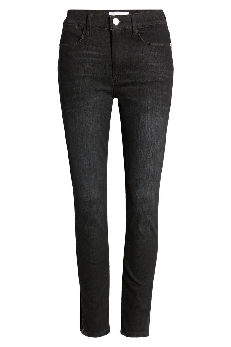 Le High Skinny Jeans, Alternate, color, CORVO SLIT