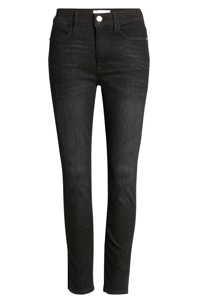 FRAME Le High Skinny Jeans, Alternate, color, Corvo Slit