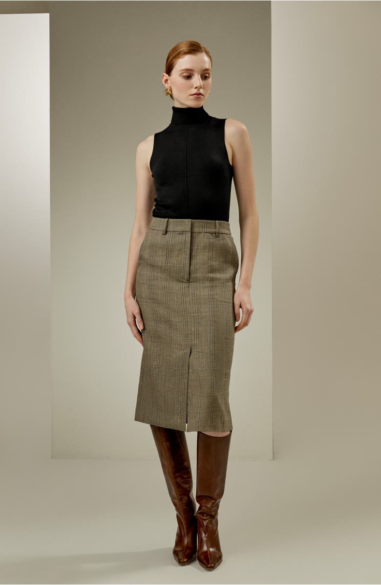 Lilysilk Silk Knitted Turtleneck Sleeveless Top, Alternate, color, Black