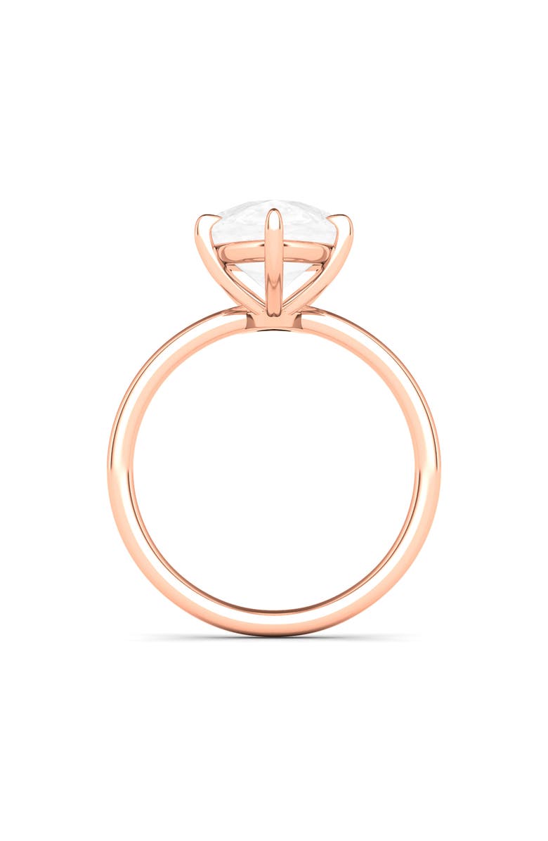 HauteCarat Pear Cut Lab Grown Diamond Ring, Alternate, color, 2.00 Ctw 18K Rose Gold