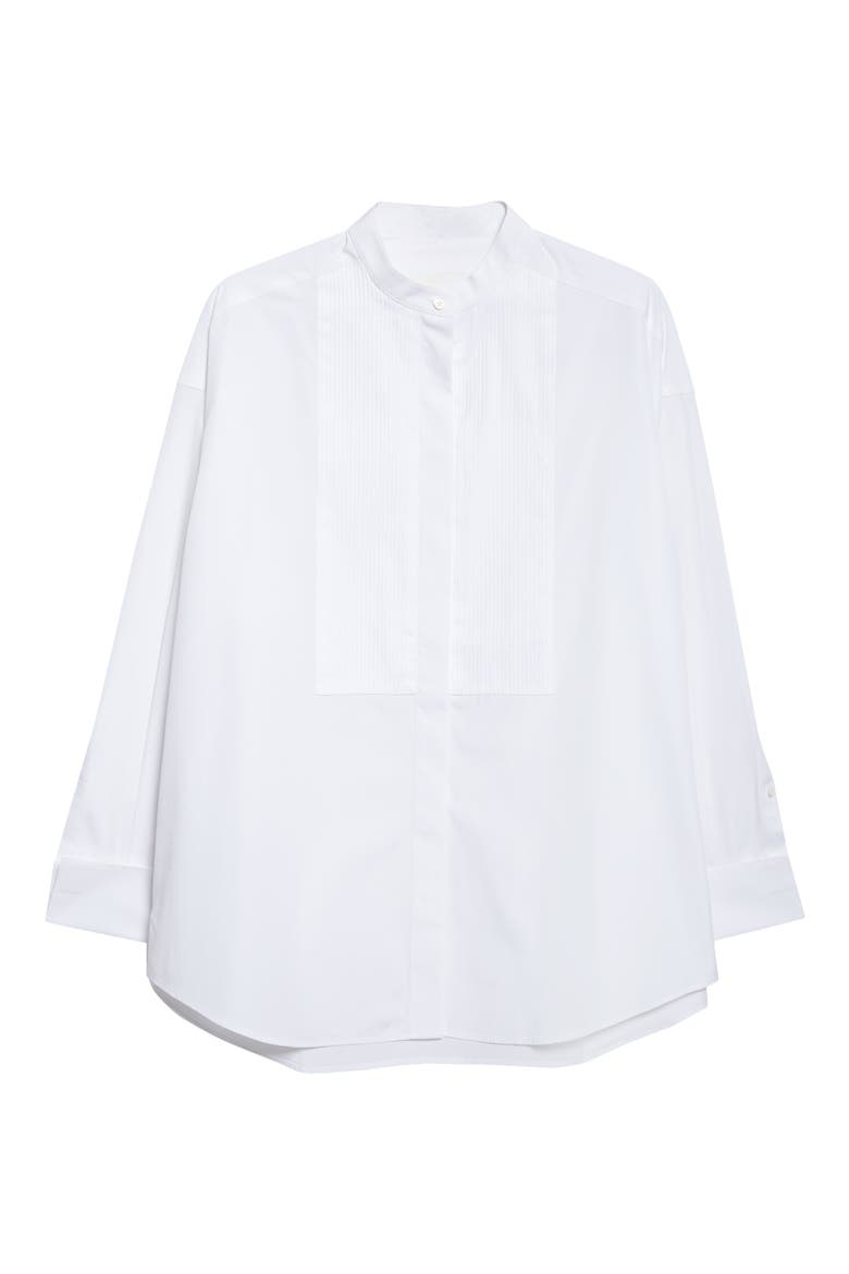 Tux Oversize Cotton Poplin Tuxedo Shirt, Alternate, color, KAIMAK