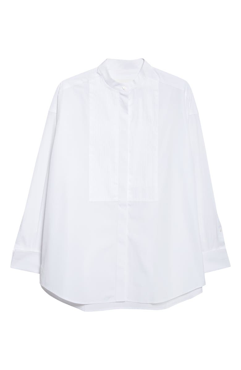 NACKIYÈ Tux Oversize Cotton Poplin Tuxedo Shirt, Main, color, Kaimak