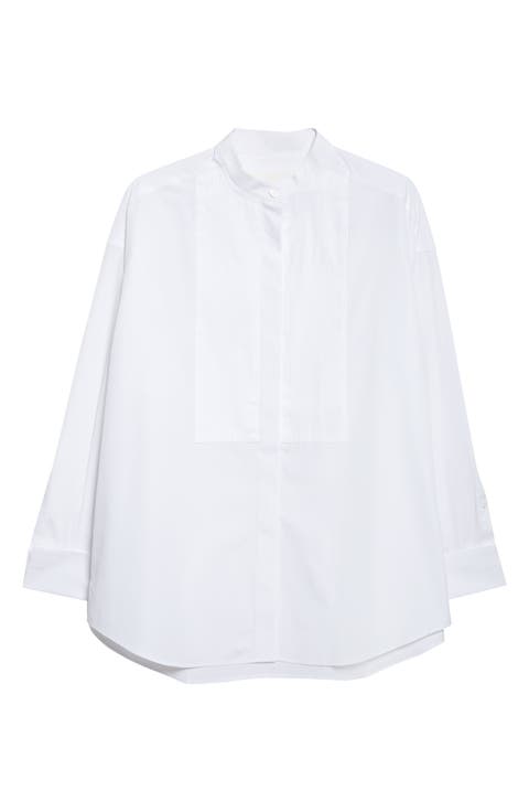 Tux Oversize Cotton Poplin Tuxedo Shirt