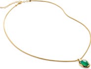 Monica Vinader Odyssey Green Onyx Pendant Necklace