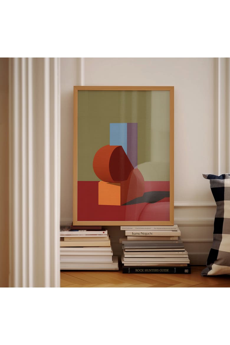 Form and Structure No. 04 Geometric Abstract Art Print, Alternate, color, Black Frame - 12x16