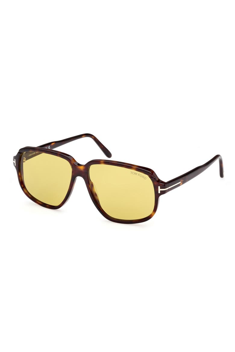 Anton 59mm Square Sunglasses, Alternate, color, DHAV/BRN