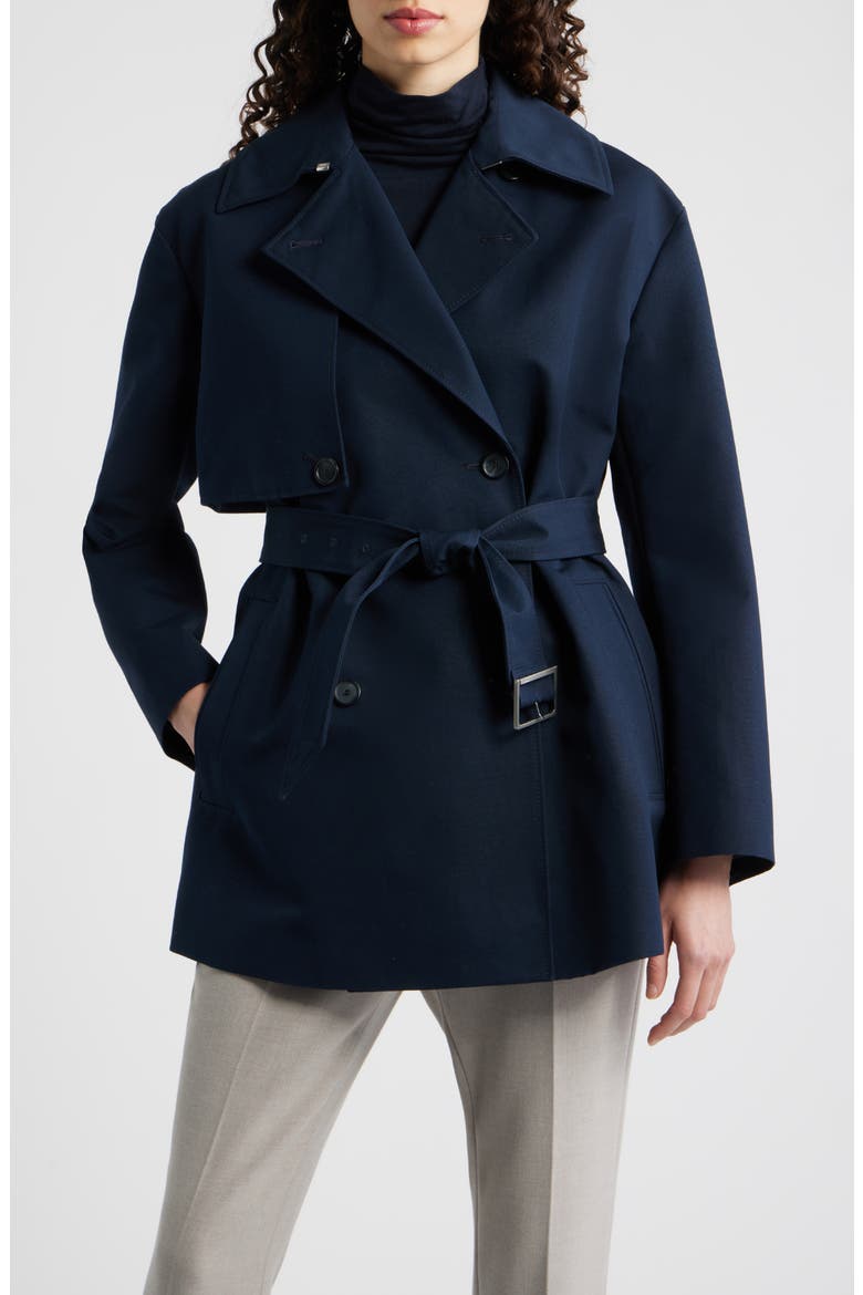 Cromas Belted Double Breasted Jacket, Main, color, SKY CAPTAIN