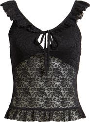 BP. Pretty Lace Ruffle Tank