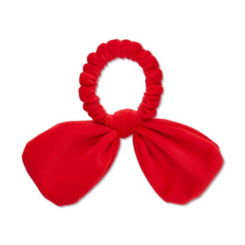 Lele Sadoughi Sf 49ers Bow Scrunchie In Red