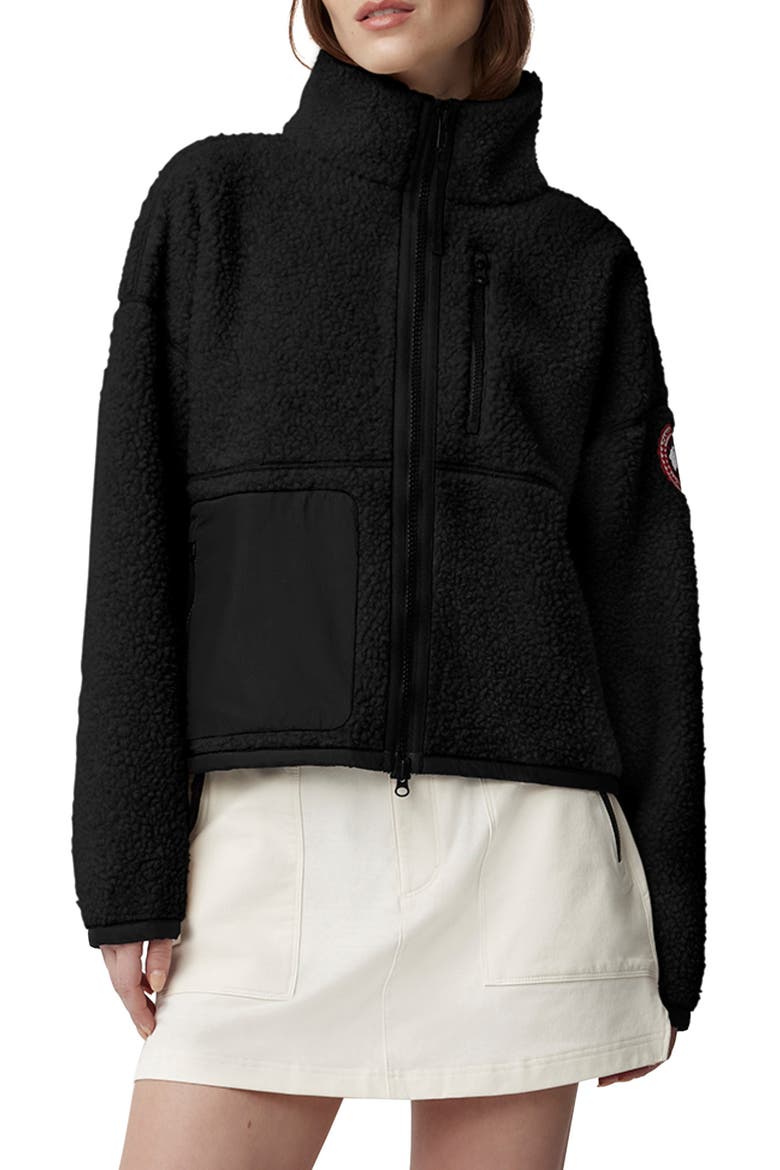 Simcoe Wool Blend Fleece Jacket, Main, color, BLACK